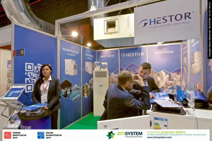 Hestor stand with pool air conditioning and dehumidifier panels at Forum Wentylacja 2019