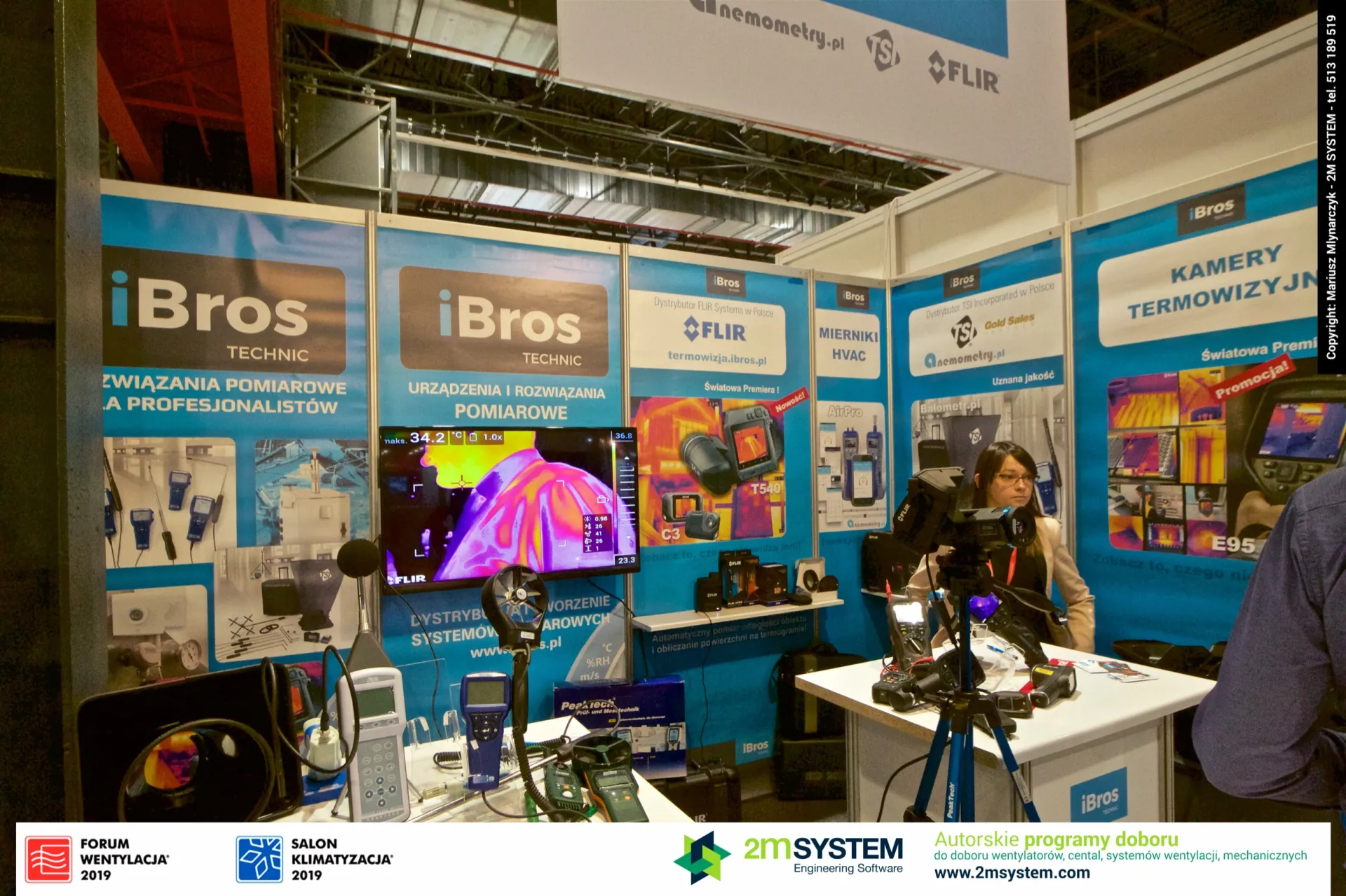 iBros Technic stand with live FLIR thermal camera demonstration at Forum Wentylacja 2019