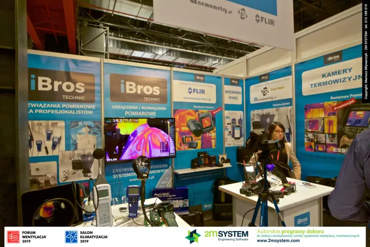 iBros Technic stand with live FLIR thermal camera demonstration at Forum Wentylacja 2019