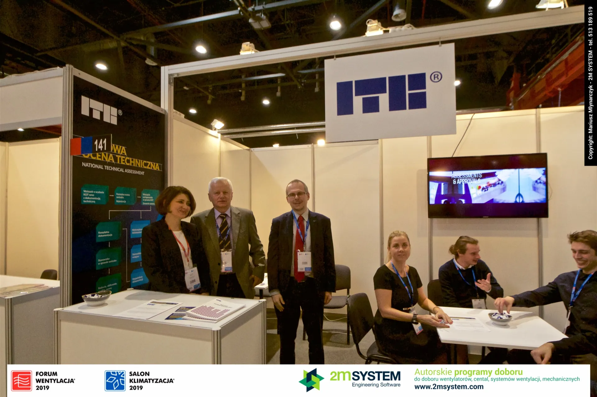 ITB stand 141 team beside its national technical assessment board at Forum Wentylacja 2019