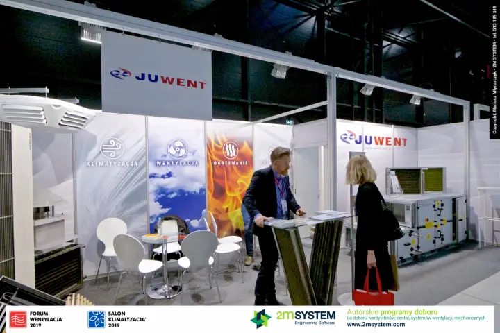 Juwent stand theme panels for air conditioning, ventilation and heating at Forum Wentylacja 2019