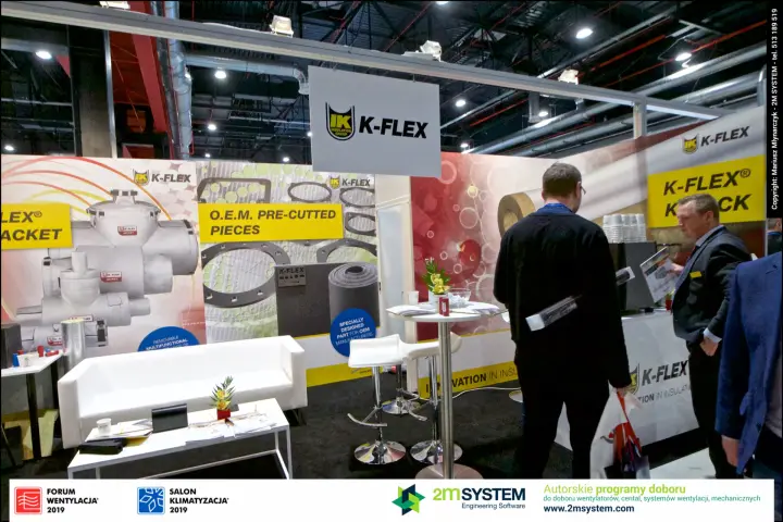 K-Flex stand with K-Jacket and O.E.M. pre-cut insulation graphics at Forum Wentylacja 2019