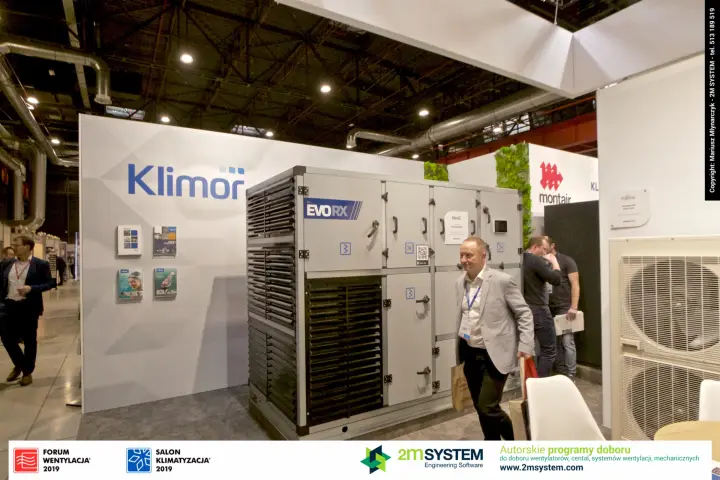 Klimor EVO RX air handling unit on the Klima-Therm group stand at Forum Wentylacja 2019