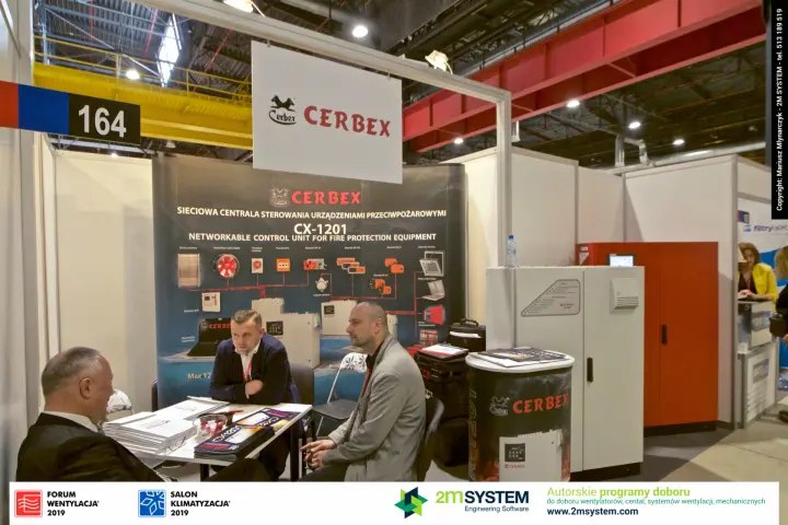 Meeting at Cerbex stand 164 under the CX-1201 system diagram