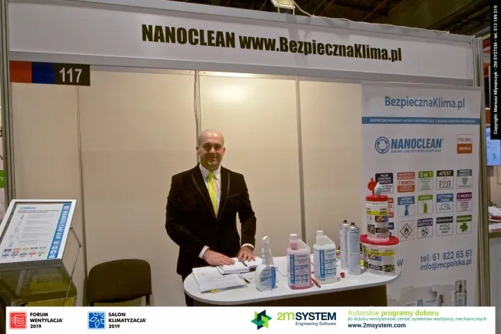 Nanoclean disinfectant sprays and liquids on the BezpiecznaKlima.pl counter