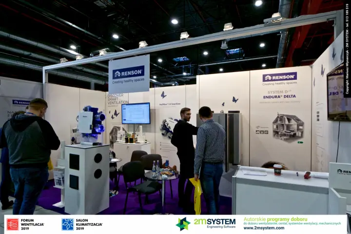 Renson stand with Endura Delta heat recovery and Healthbox 3.0 displays