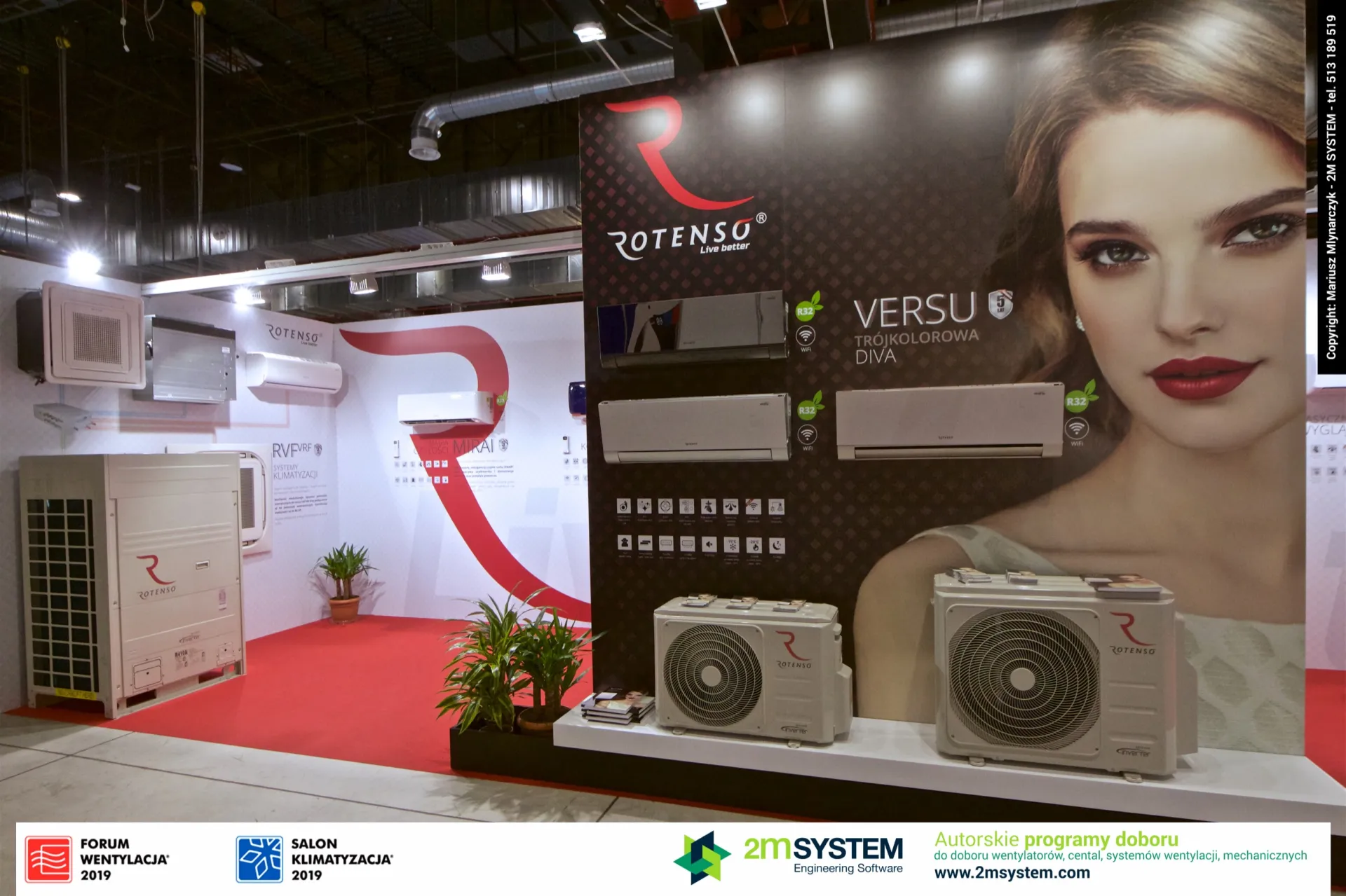 Rotenso VERSU wall-mounted units and outdoor units on display at Forum Wentylacja 2019