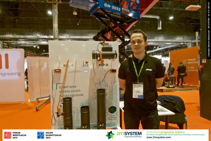 SMAY demo board with RVL-R and RVP-R airflow regulators at Forum Wentylacja 2019