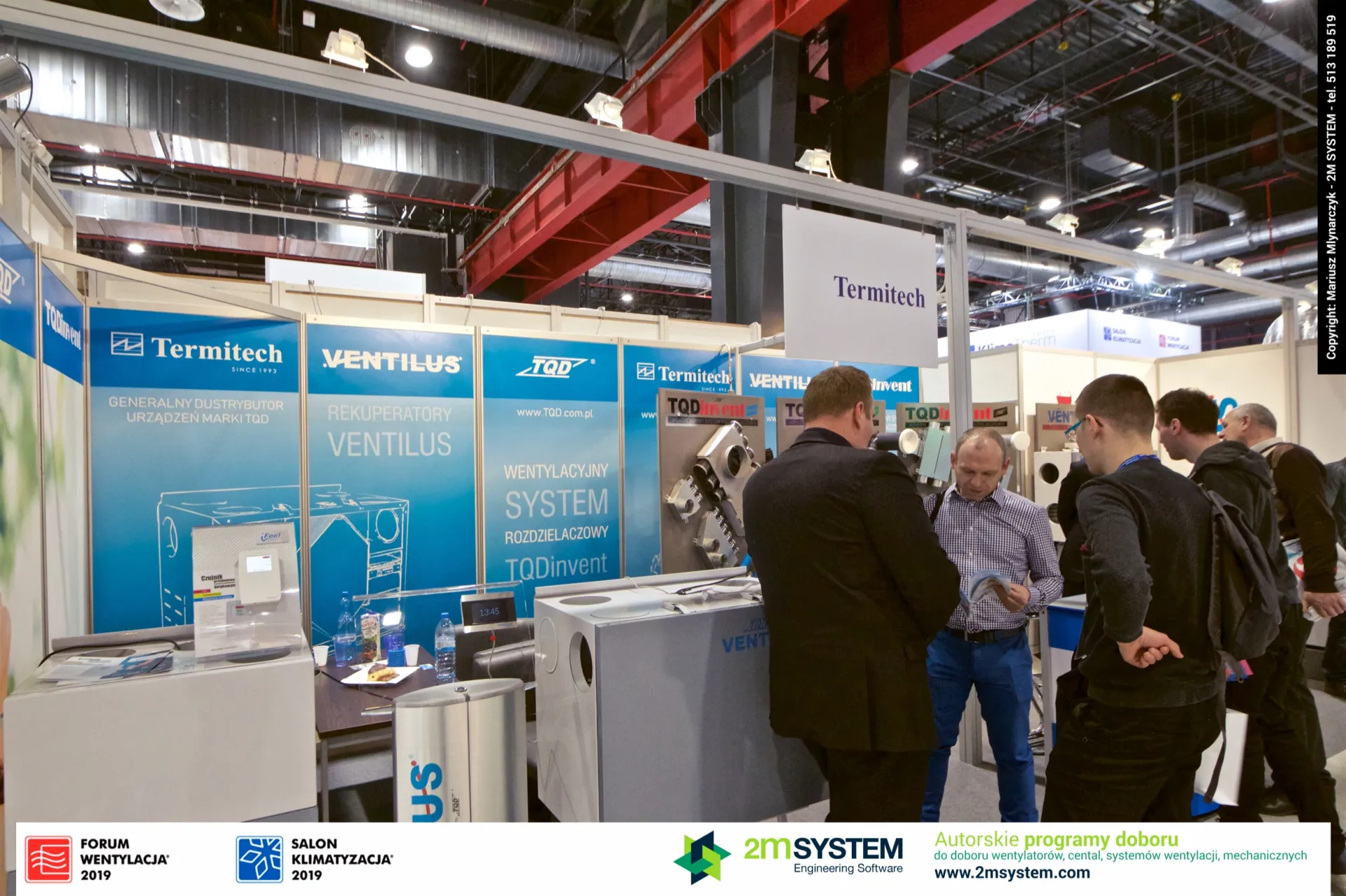 Termitech stand crowded around Ventilus and TQDinvent units at Forum Wentylacja 2019