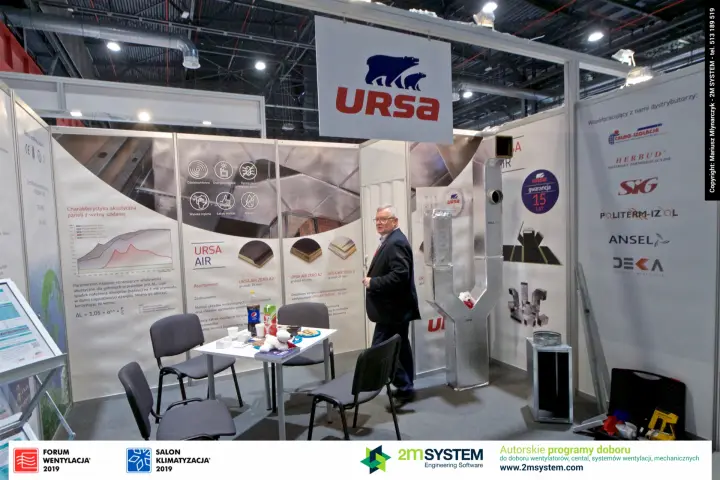 URSA AIR glass wool duct panels and fabricated duct samples at Forum Wentylacja 2019