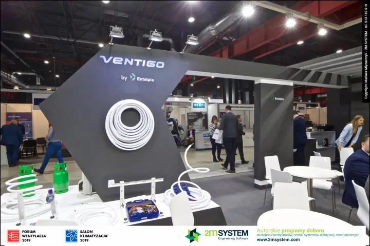 Ventigo by Entalpia display with insulated pipe coils and gauge kit at Forum Wentylacja 2019