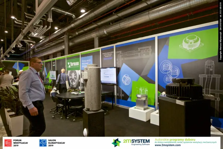 View along the Harmann stand from its Sensovent end at Forum Wentylacja 2019