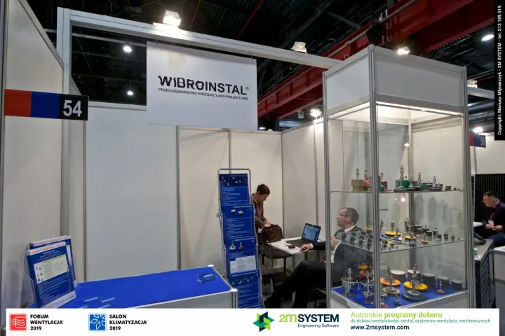 Wibroinstal stand 54 with a glass cabinet of anti-vibration mounts
