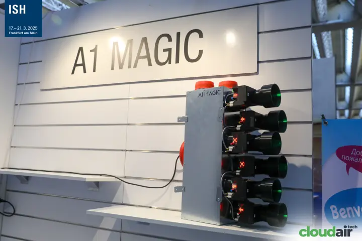 A1 Magic distribution box with LED-indicator airflow outlets at ISH 2025