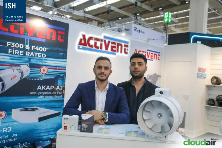 Activent team with an inline mixed-flow duct fan and speed controller