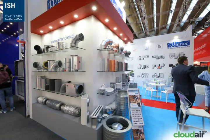 Alnor shelves of spiral duct bends, silencers and flexible ducts