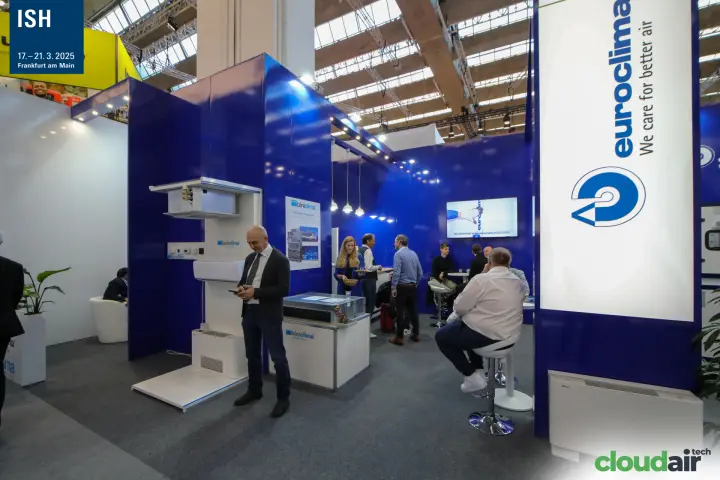 Biniclima fan coil units displayed at the Euroclima stand at ISH 2025