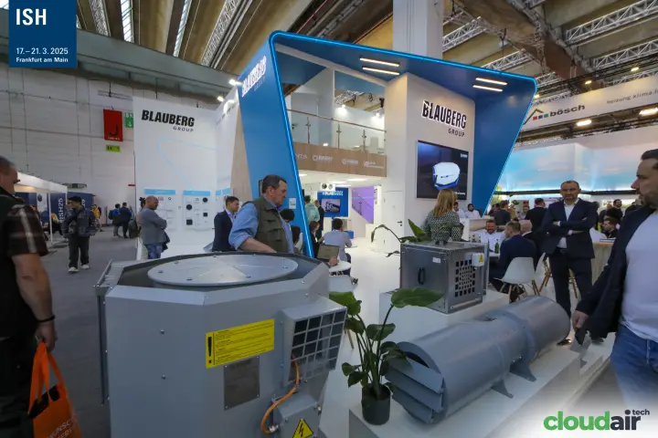 Blauberg Group double-deck stand with roof, box and inline fans