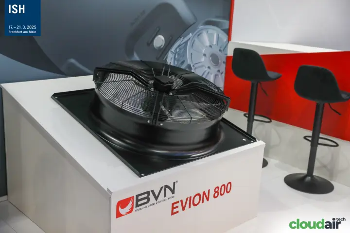 BVN EVION 800 axial fan with guard on a square plate