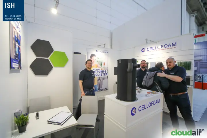 Cellofoam stand with foam-insulated cylinder and acoustic wall panels