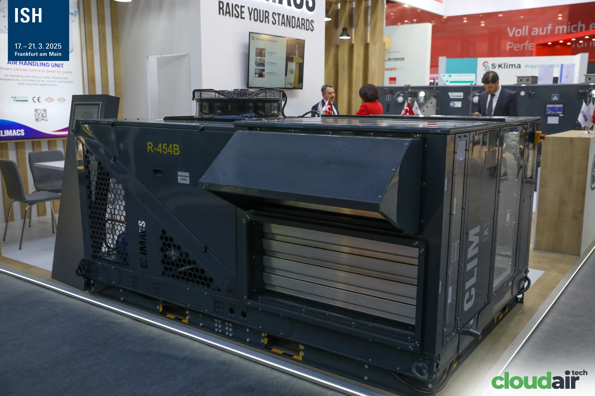 Climacs packaged air handling unit marked R-454B at ISH 2025