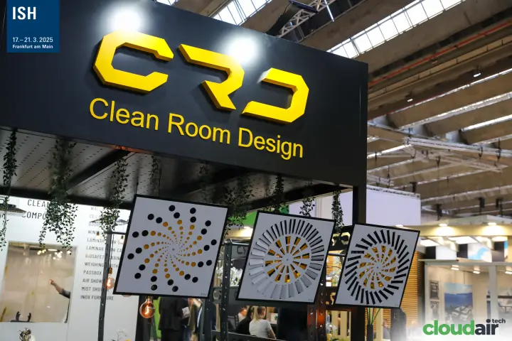 CRD Clean Room Design fascia with three swirl diffuser panels
