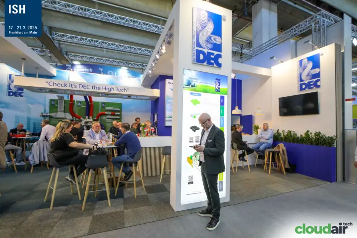 DEC lounge bar under the slogan "Check it's DEC the High Tech" at ISH 2025