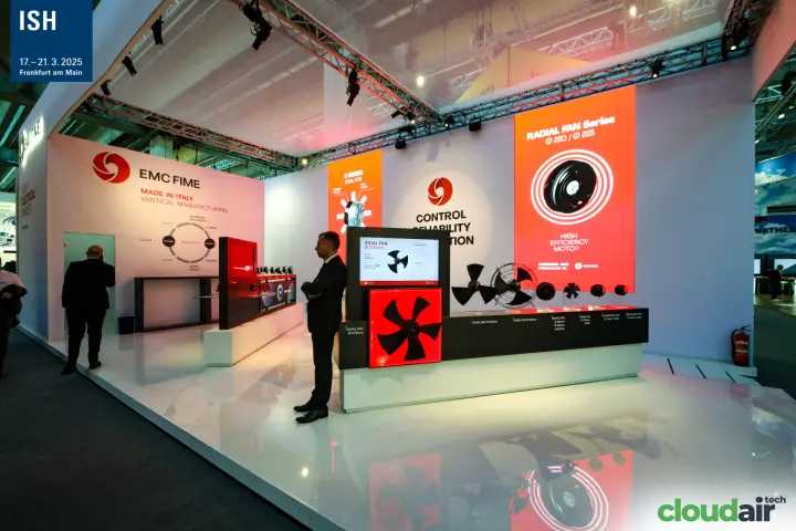 EMC Fime stand with axial and radial fan line-up
