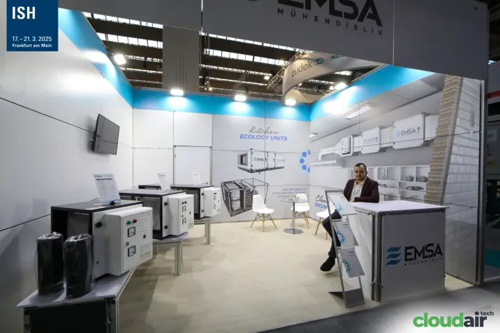 EMSA Mühendislik stand with Horeca kitchen ecology filter units at ISH 2025