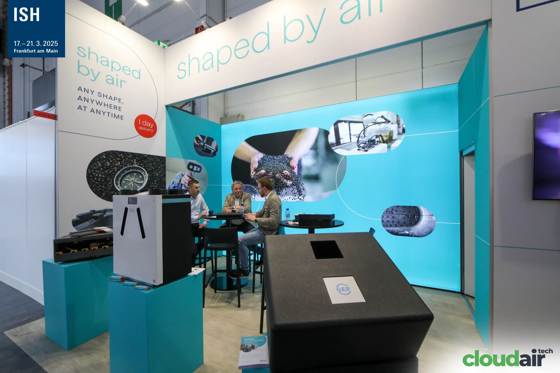 EPP housings and ventilation unit at the Wolters Europe stand at ISH 2025