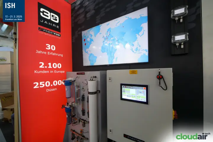 Finestfog water treatment rack and touchscreen control cabinet