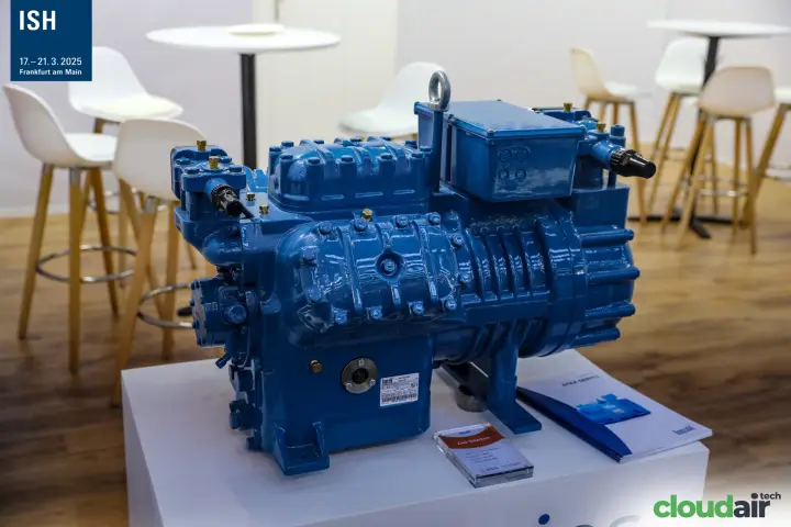 Frascold blue semi-hermetic compressor with ATEX series brochure at ISH 2025