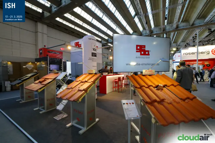 Geba PV flex roof tile mock-ups with Bartholomäus screen
