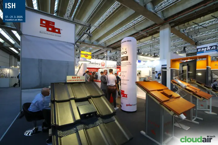 Geba roof tile mock-ups with "KD PV Kabeldurchführung" and PV flex