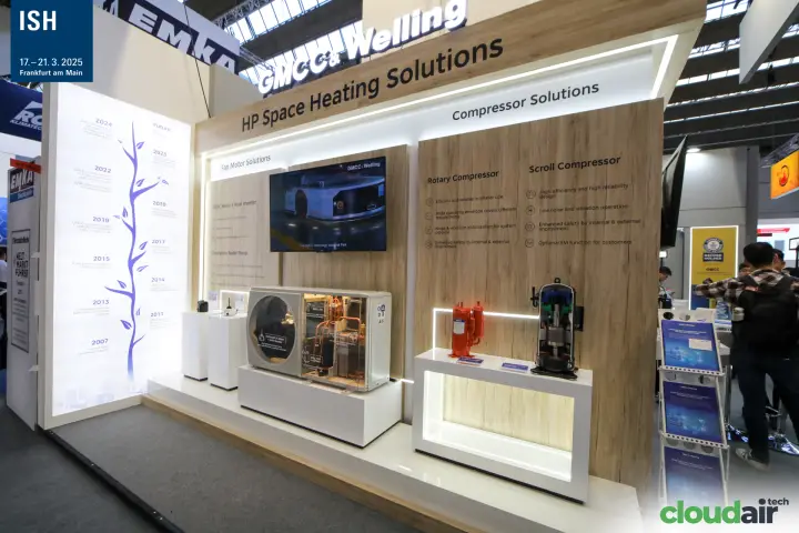 GMCC & Welling HP Space Heating wall with sectioned scroll compressor