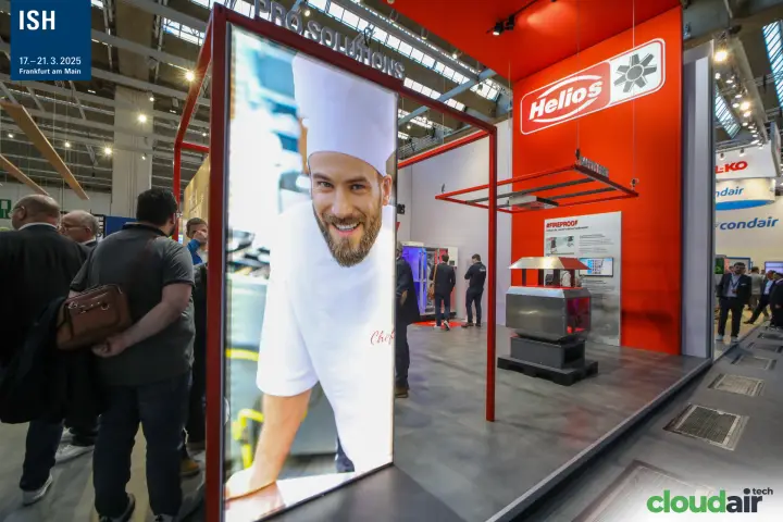 Helios Pro Solutions light box and #FIREPROOF smoke extraction fan at ISH 2025
