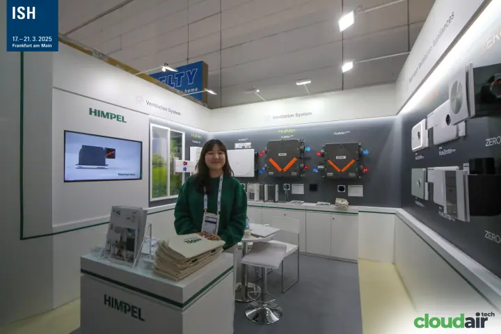 Himpel stand counter with HueVen ventilation units behind