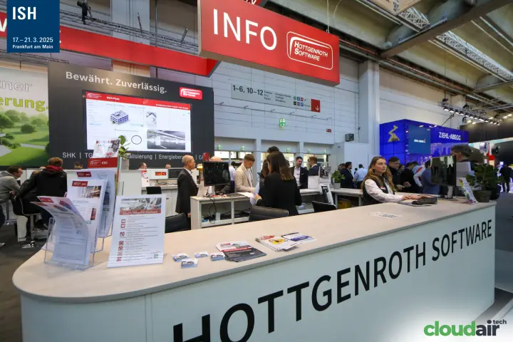 Hottgenroth Software info counter with ECO-Pass on the video wall at ISH 2025