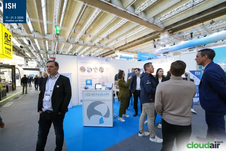 Igienair stand on duct hygiene with clean-air slogan