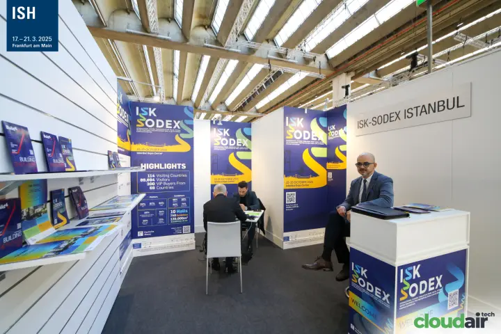 ISK-Sodex Istanbul stand promoting the October 2025 HVAC exhibition