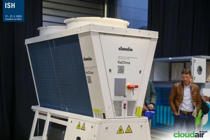 Kampmann KaClima air-source heat pump and chiller unit at ISH 2025