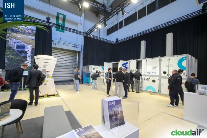 Kampmann and Nova stand with KaClima unit and open air handling units at ISH 2025