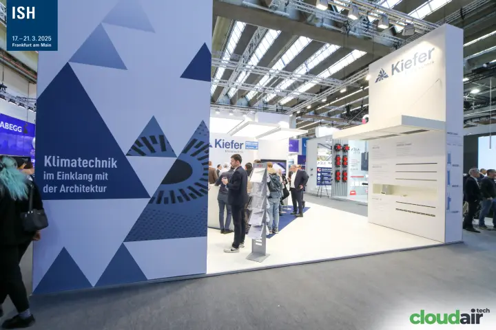 Kiefer stand wall: 'Klimatechnik im Einklang mit der Architektur' at ISH 2025