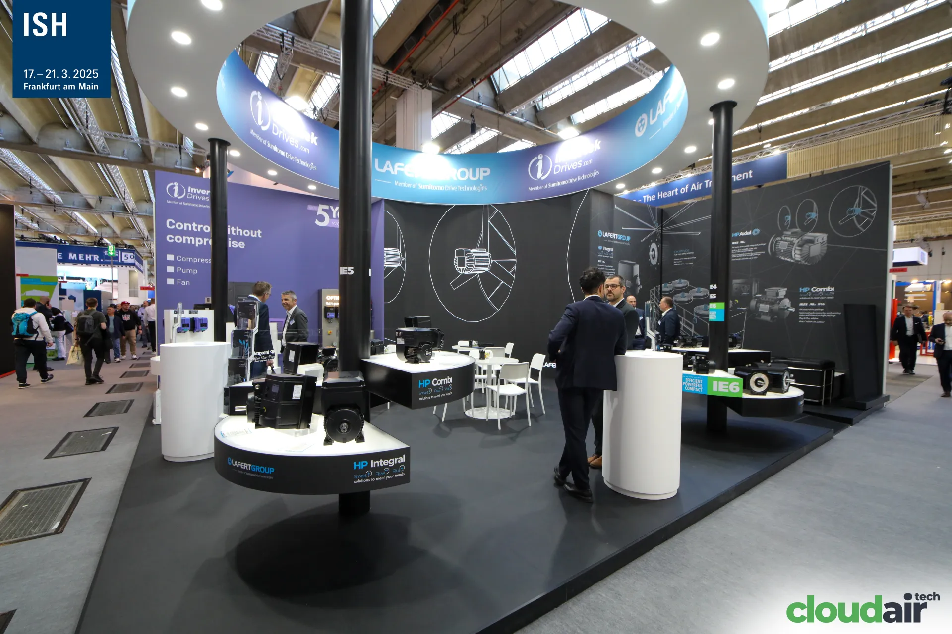 Lafert Group motors on HP Integral and HP Combi display rings at ISH 2025