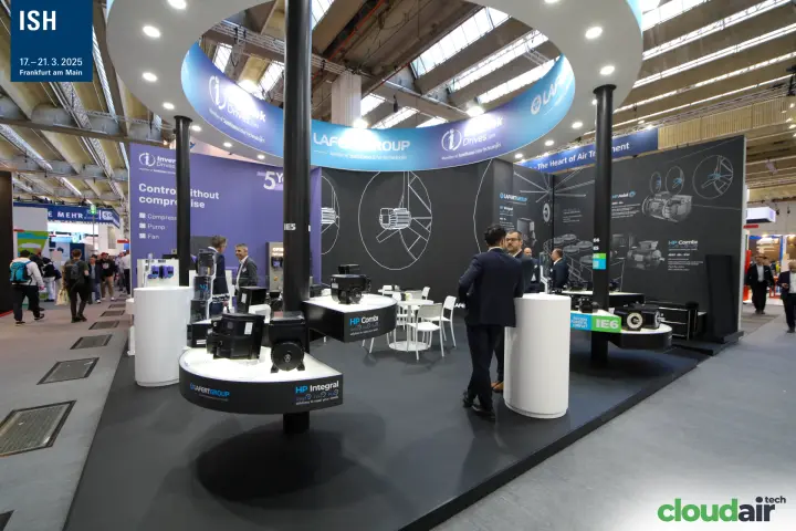 Lafert Group motors on HP Integral and HP Combi display rings at ISH 2025