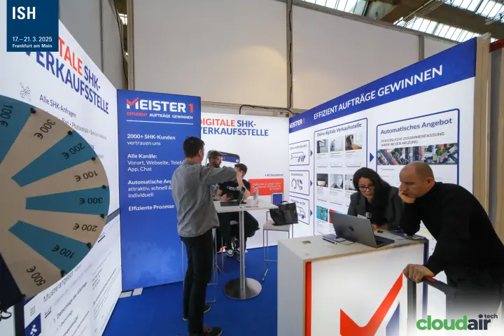 Meister1 stand promoting a digital SHK sales point