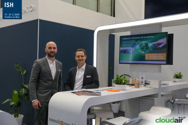 Mensch und Maschine counter promoting a sustainable and digital seminar