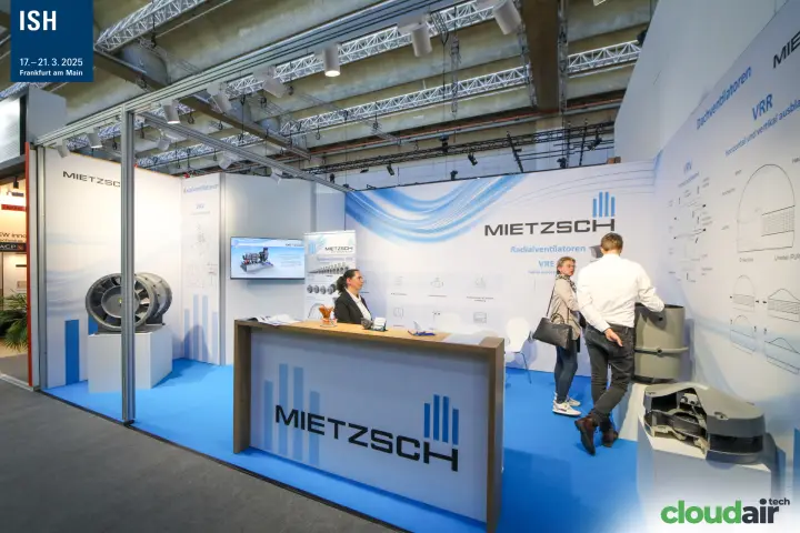 Mietzsch counter with axial and roof fans on display