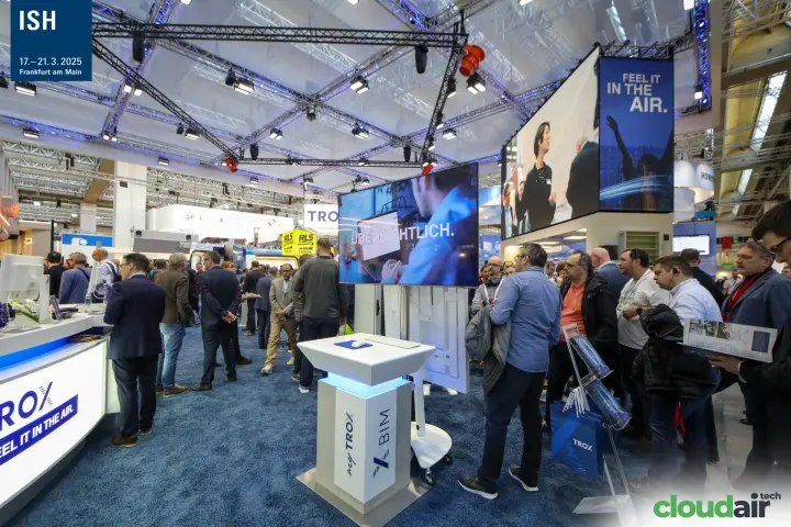 myTROX BIM workstation on the crowded TROX stand at ISH 2025