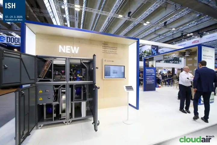 New Systemair Topvex compact air handling unit with integrated heat pump at ISH 2025